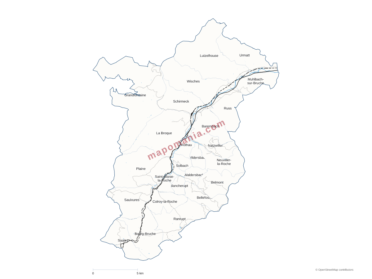 Carte de CC de la Vallée de la Bruche à personnaliser