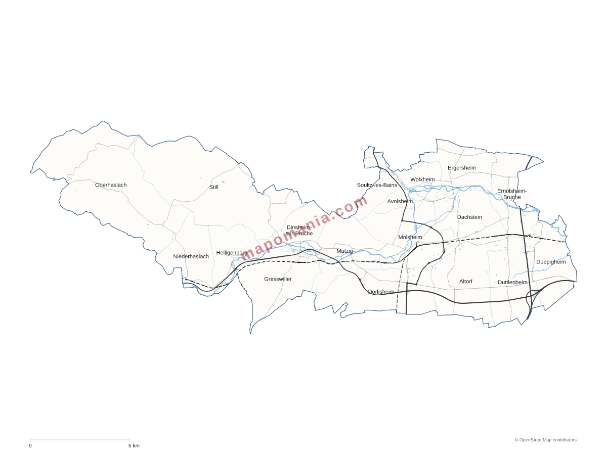 Carte de CC de la Région de Molsheim-Mutzig à personnaliser