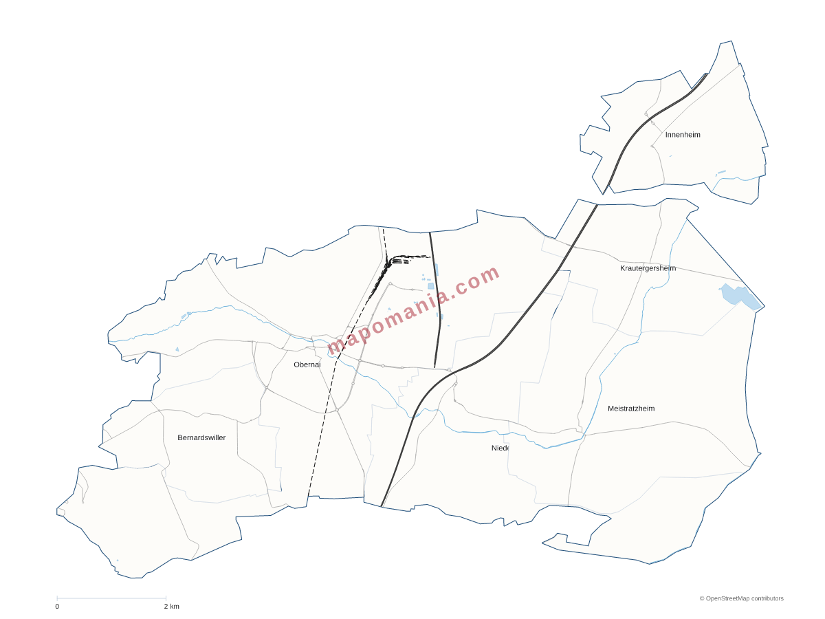 Carte de CC du Pays de Sainte-Odile à personnaliser