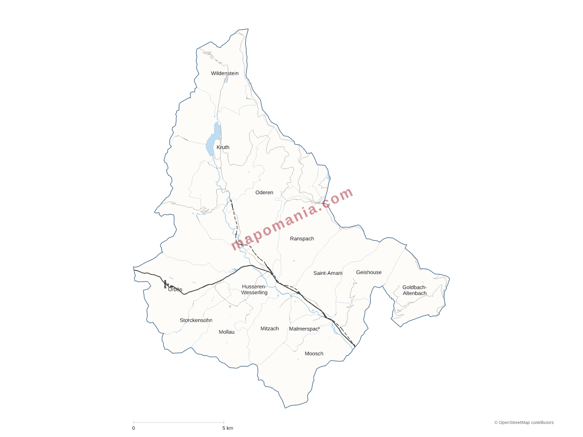 Carte de CC de la Vallée de Saint-Amarin à personnaliser