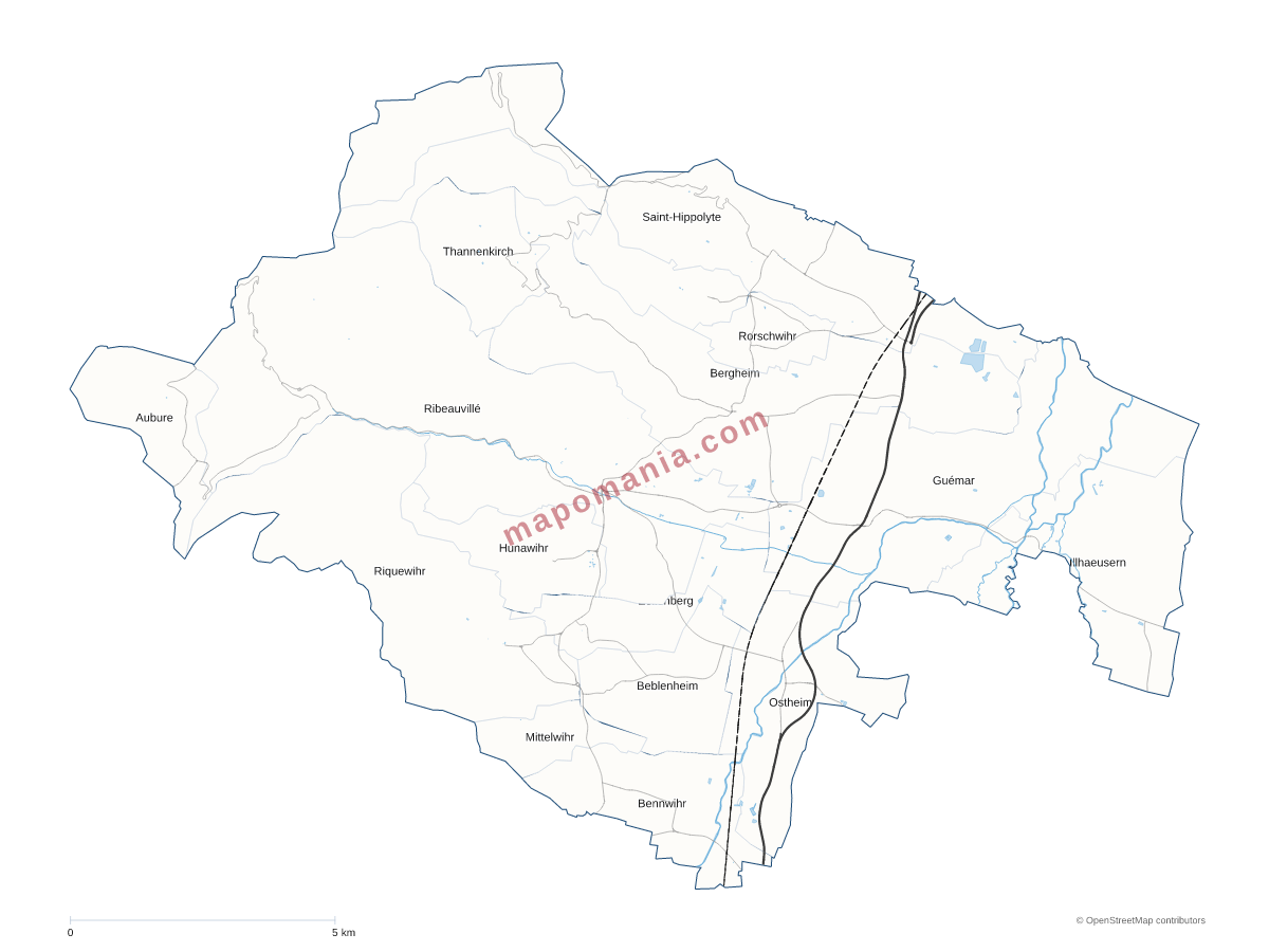 Carte de CC du Pays de Ribeauvillé à personnaliser