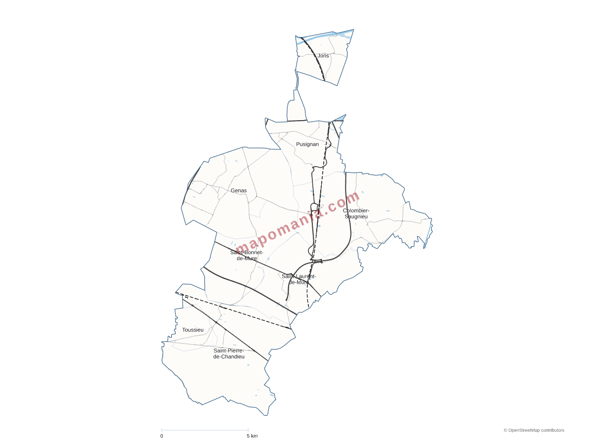 Carte de CC de l'Est Lyonnais (CCEL) à personnaliser