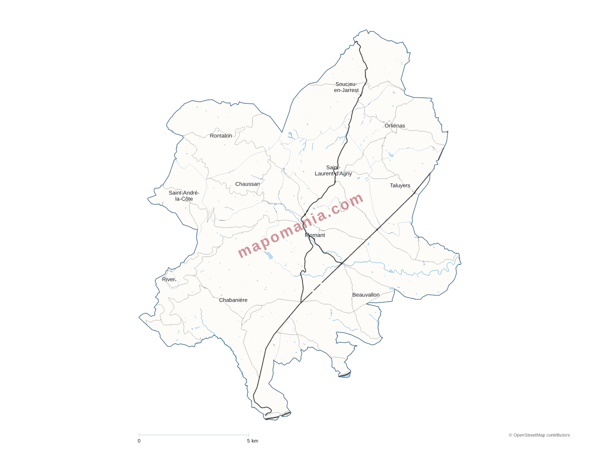 Carte de CC du Pays Mornantais (COPAMO) à personnaliser