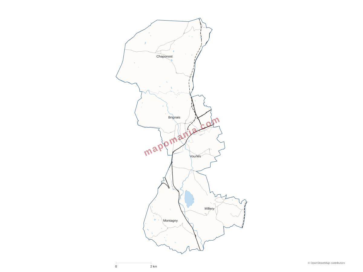Carte de CC de la Vallée du Garon (CCVG) à personnaliser