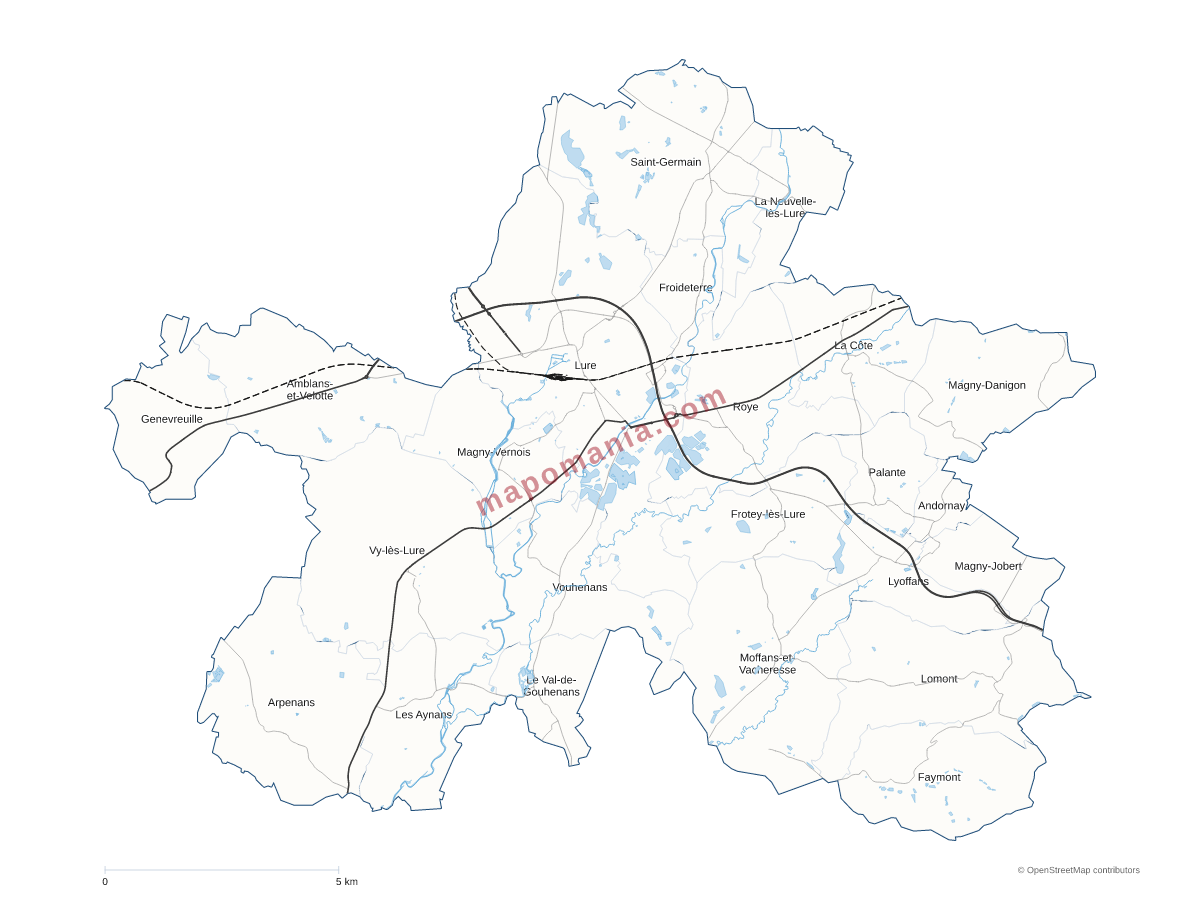Carte de CC du Pays de Lure à personnaliser