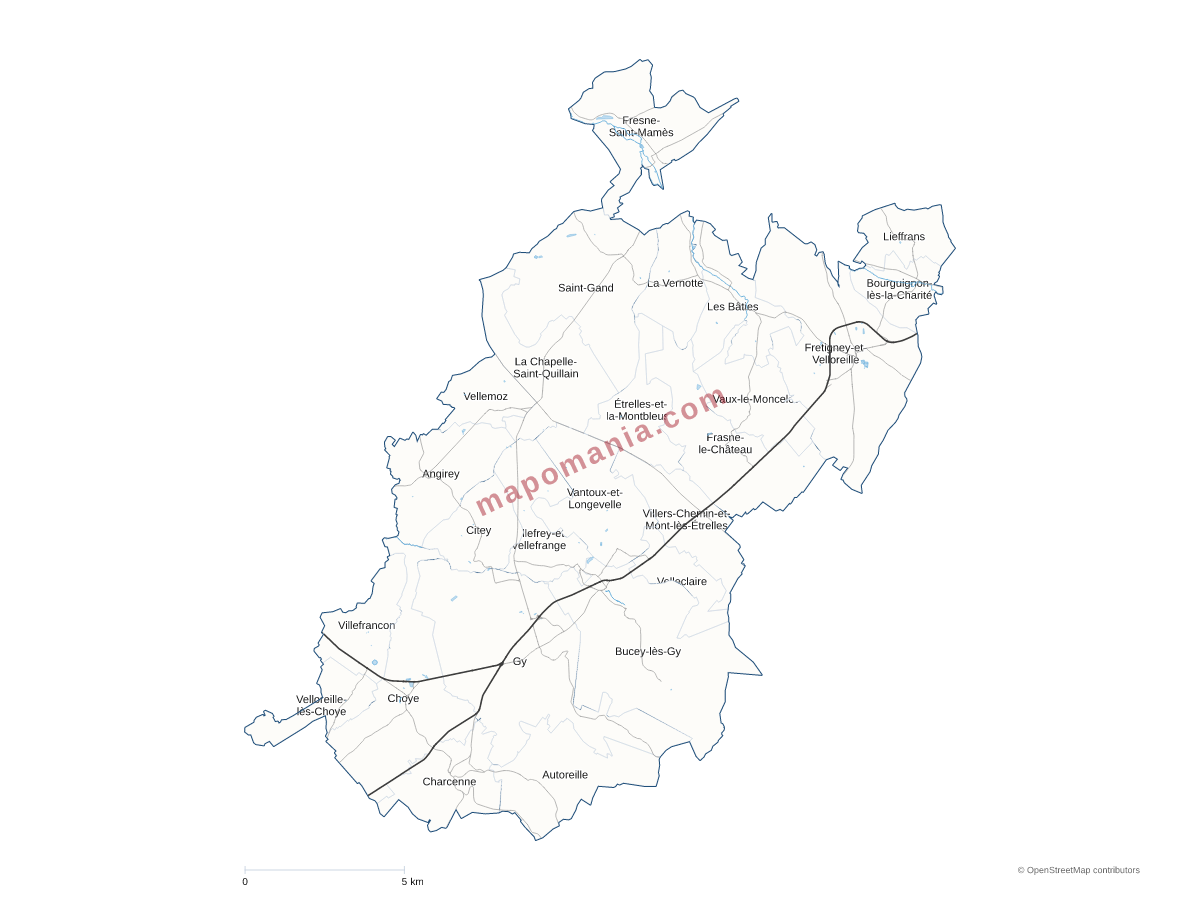 Carte de CC des Monts de Gy à personnaliser