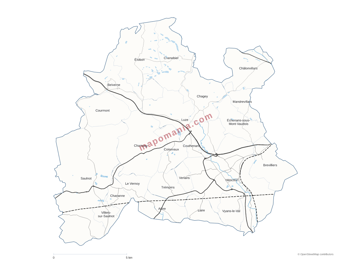 Carte de CC du Pays d'Héricourt à personnaliser