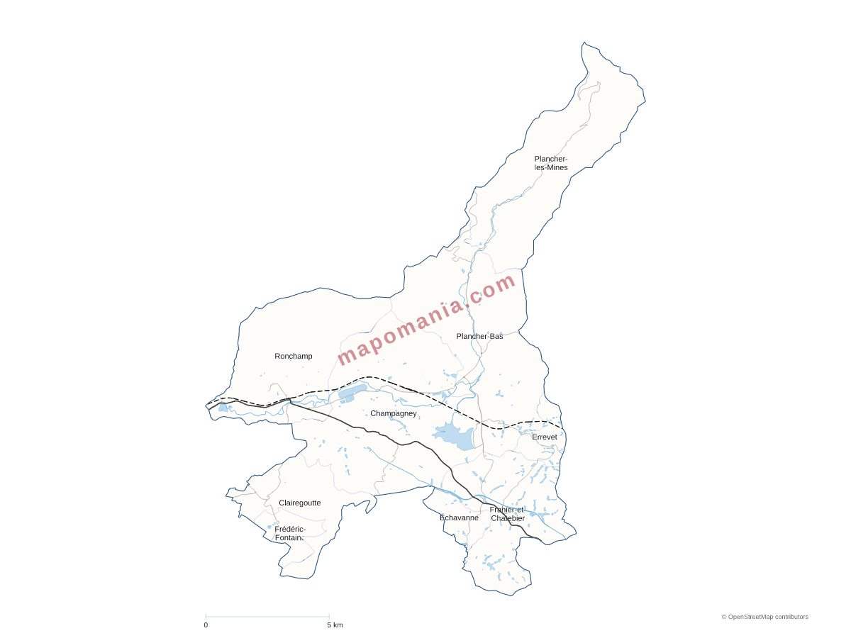 Carte de CC Rahin et Chérimont à personnaliser