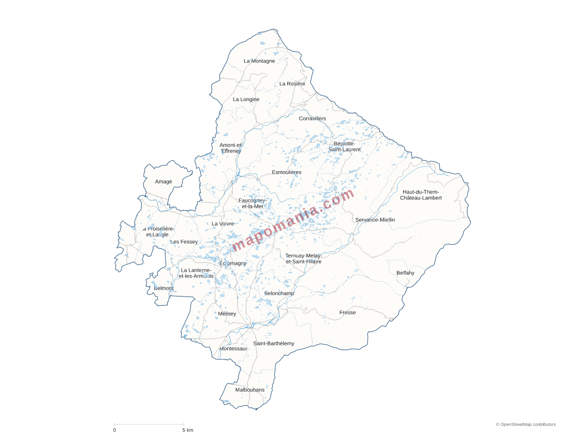 Carte de CC des 1000 étangs à personnaliser
