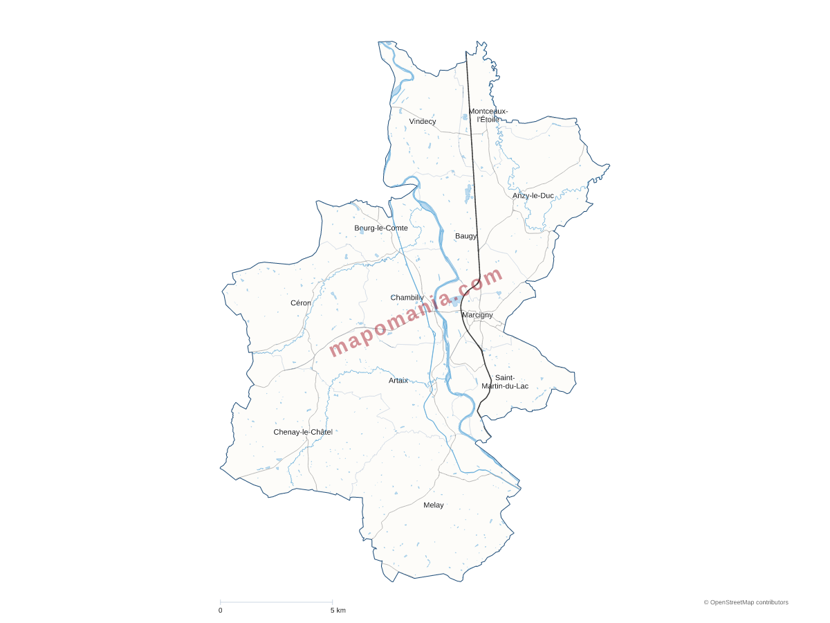 Carte de CC de Marcigny à personnaliser