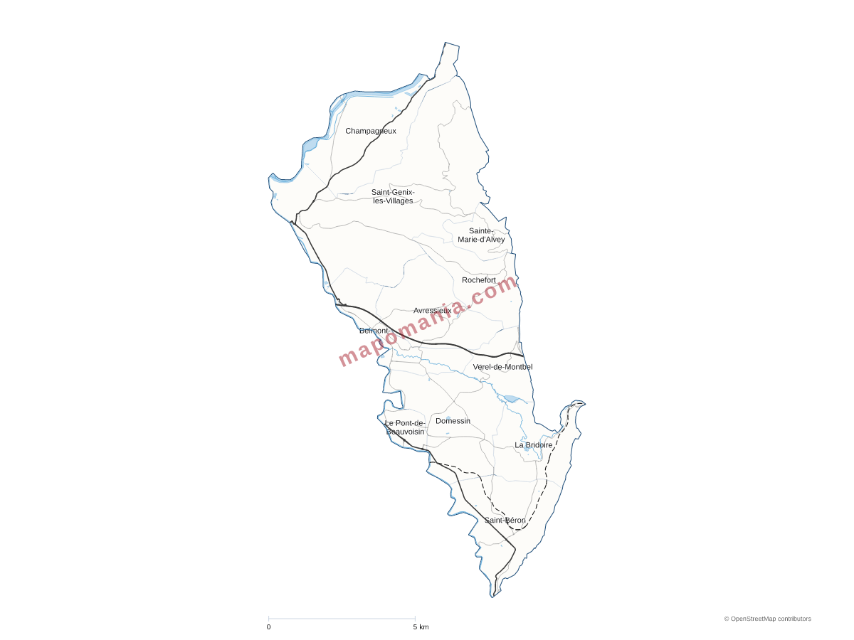 Carte de CC Val Guiers à personnaliser