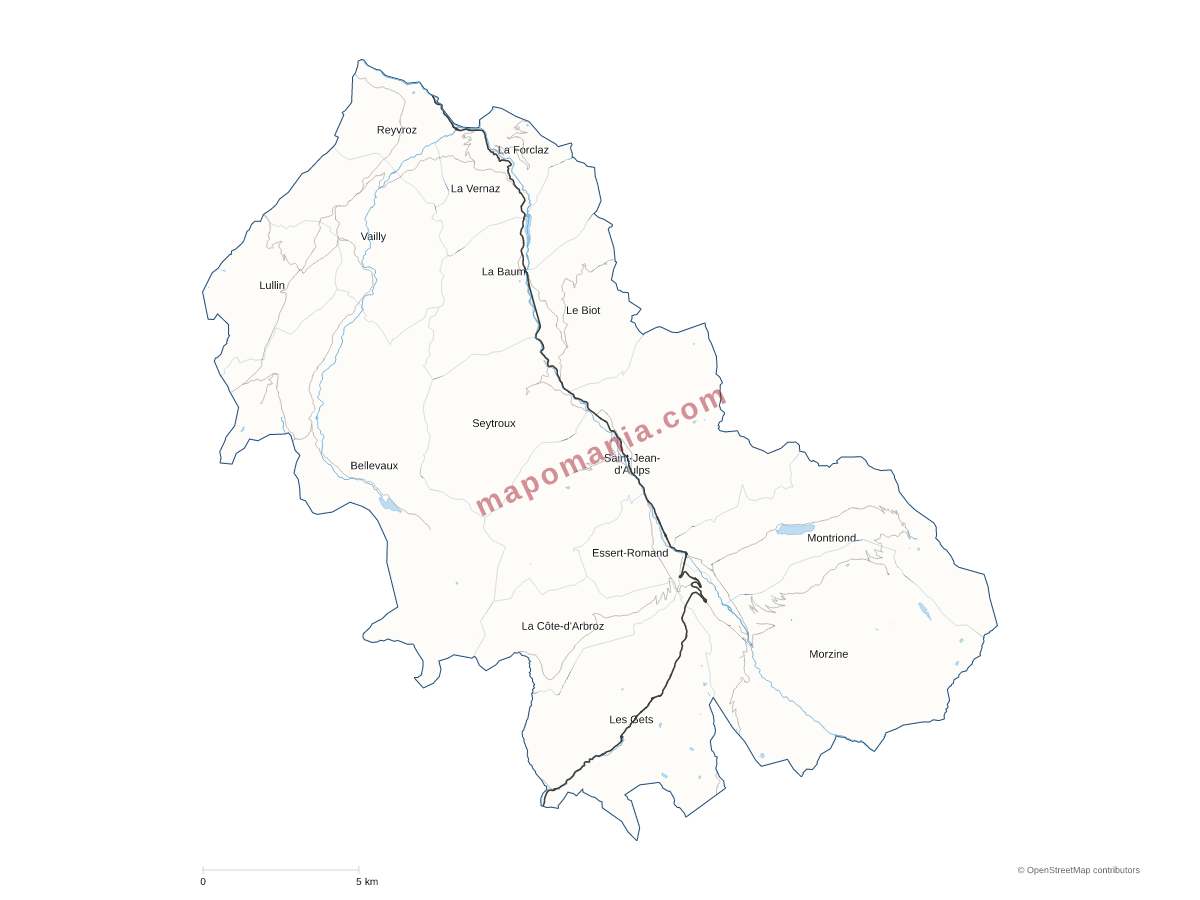 Carte de CC du Haut Chablais à personnaliser