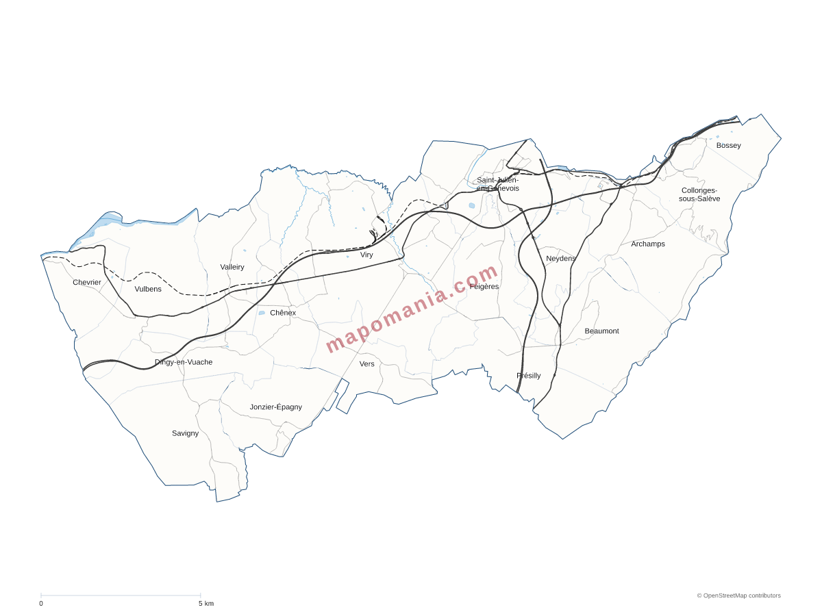Carte de CC du Genevois à personnaliser