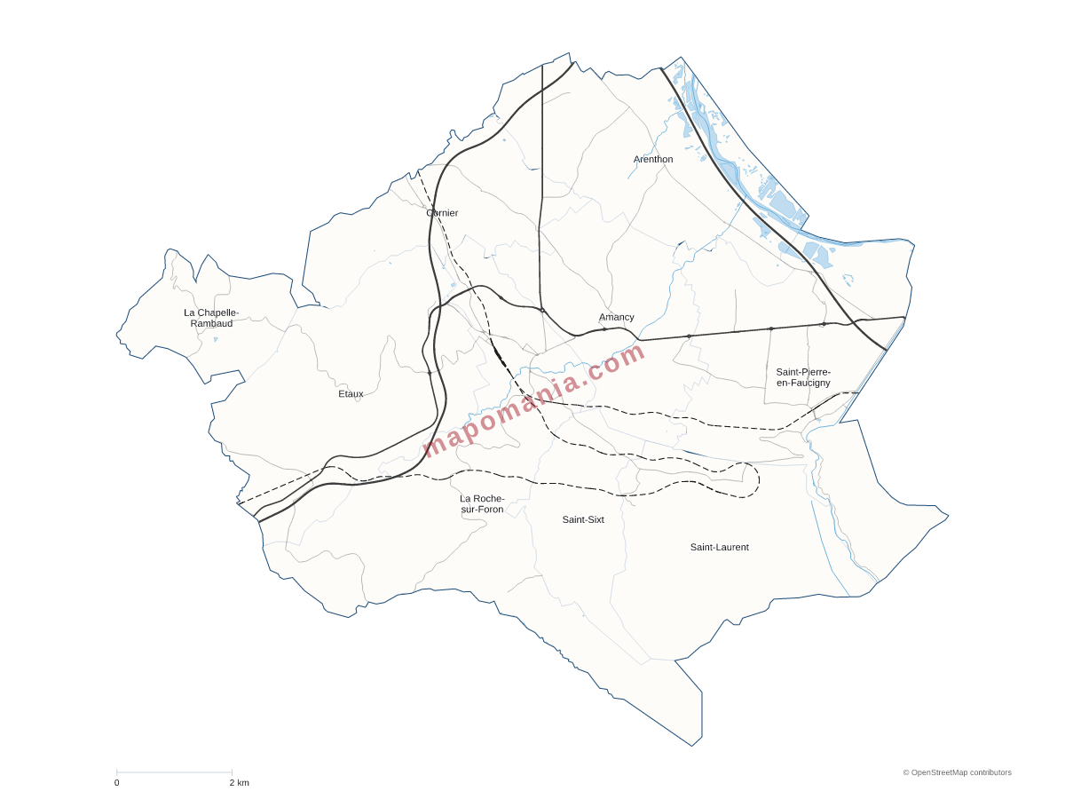 Carte de CC du Pays Rochois à personnaliser
