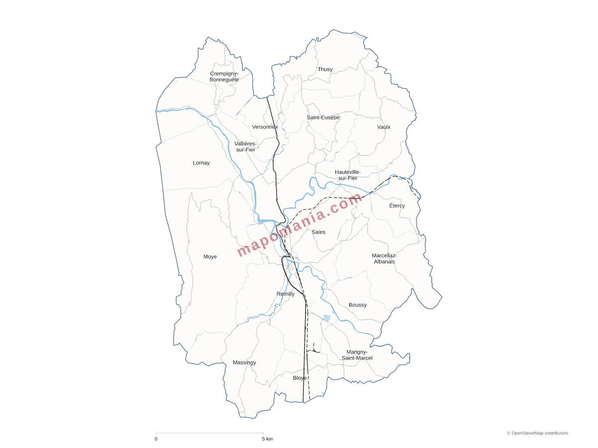 Carte de CC Rumilly Terre de Savoie à personnaliser