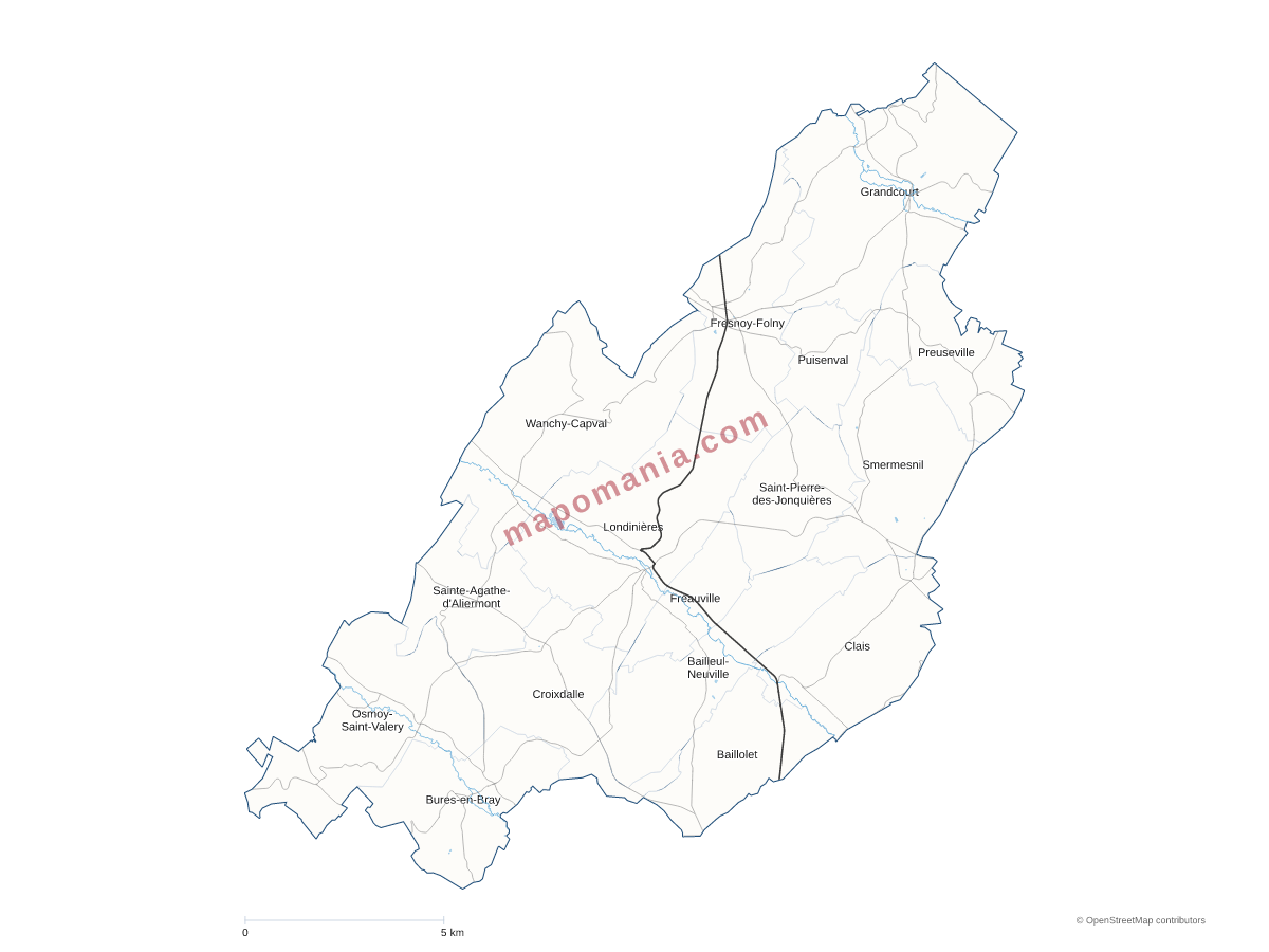 Carte de CC de Londinières à personnaliser