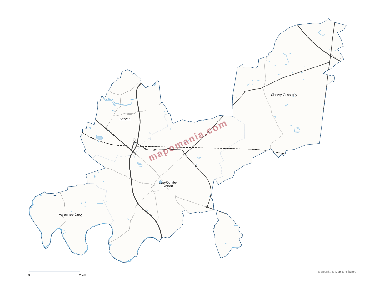 Carte de CC l'Orée de la Brie à personnaliser