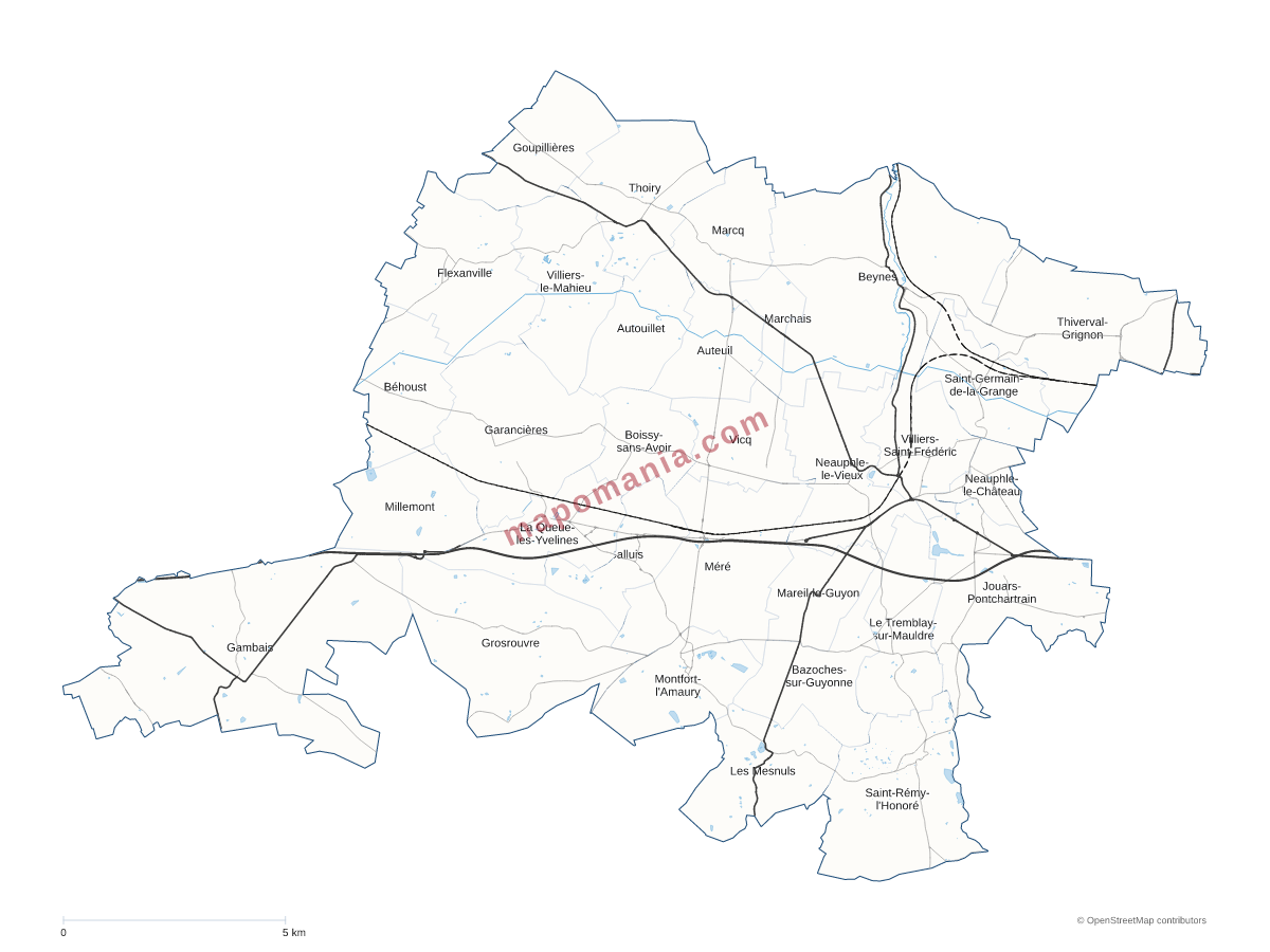 Carte de CC Coeur d'Yvelines à personnaliser