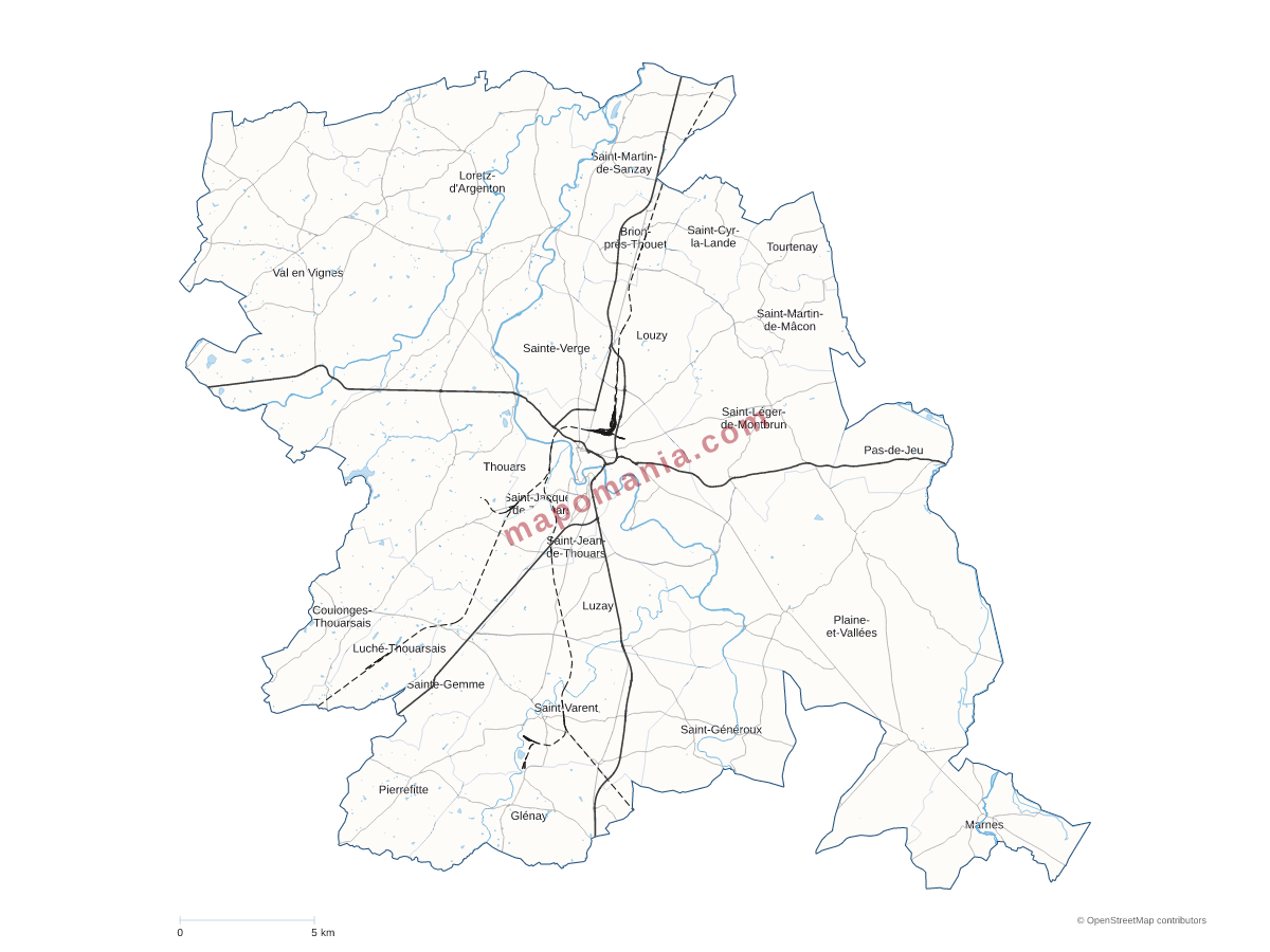 Carte de CC du Thouarsais à personnaliser