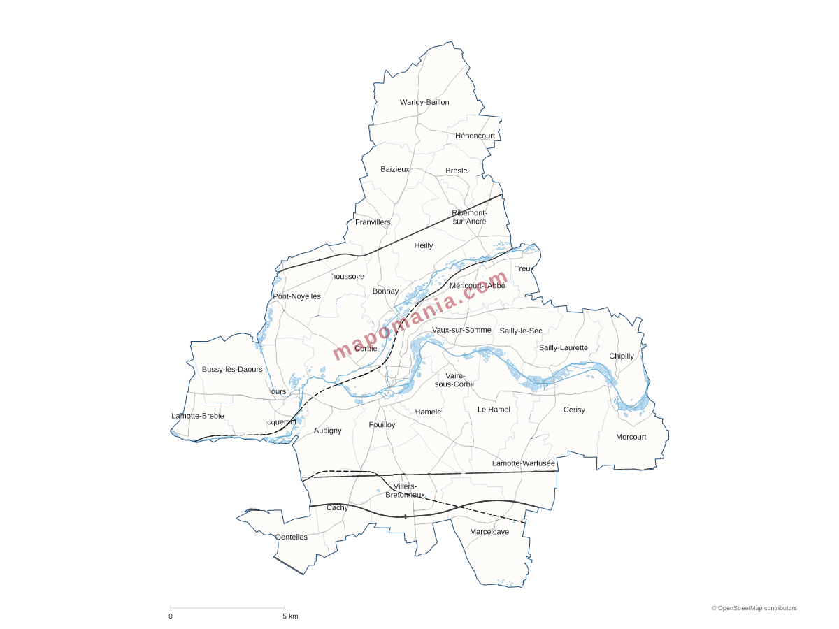 Carte de CC du Val de Somme à personnaliser