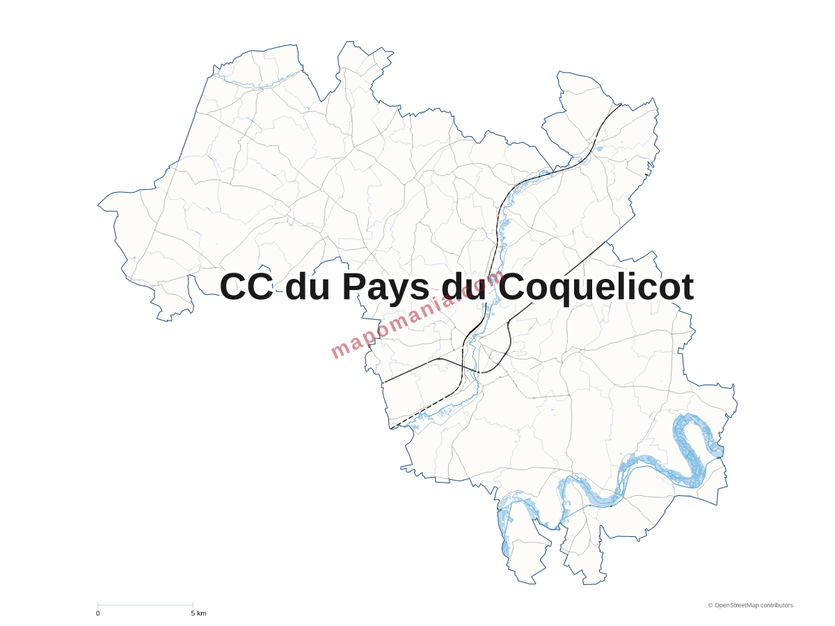 Carte de CC du Pays du Coquelicot à personnaliser