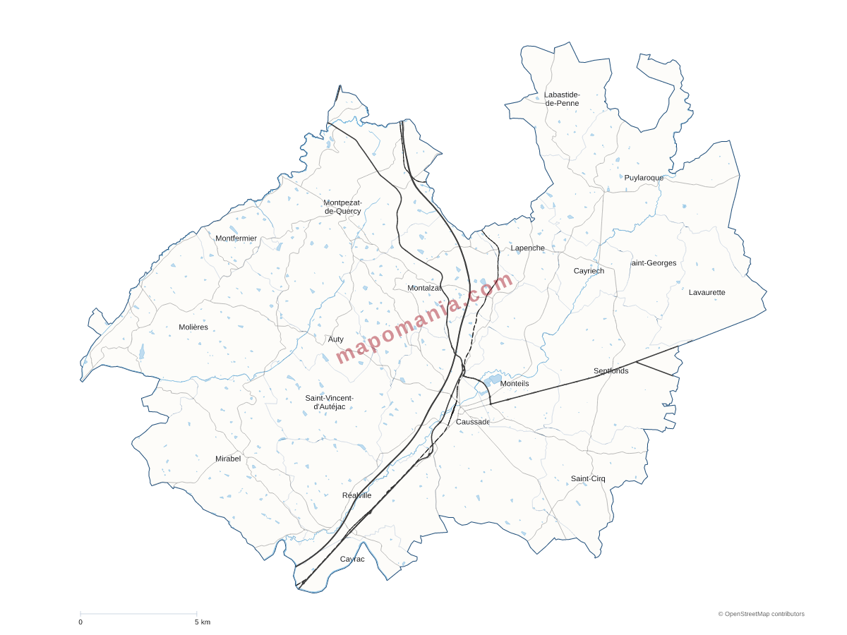 Carte de CC du Quercy Caussadais à personnaliser