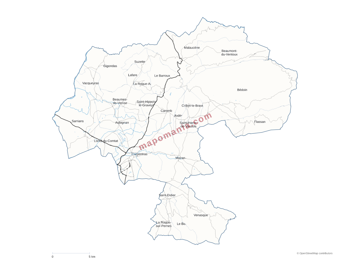 Carte de CA Ventoux-Comtat-Venaissin (COVE) à personnaliser