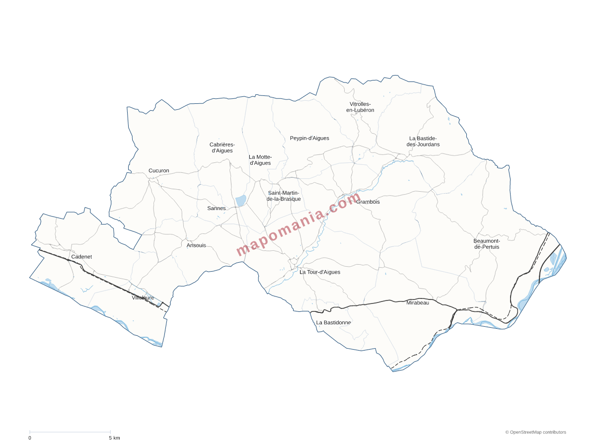 Carte de CC Territoriale Sud-Luberon à personnaliser