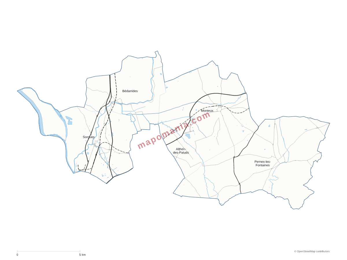 Carte de CA des Sorgues du Comtat à personnaliser