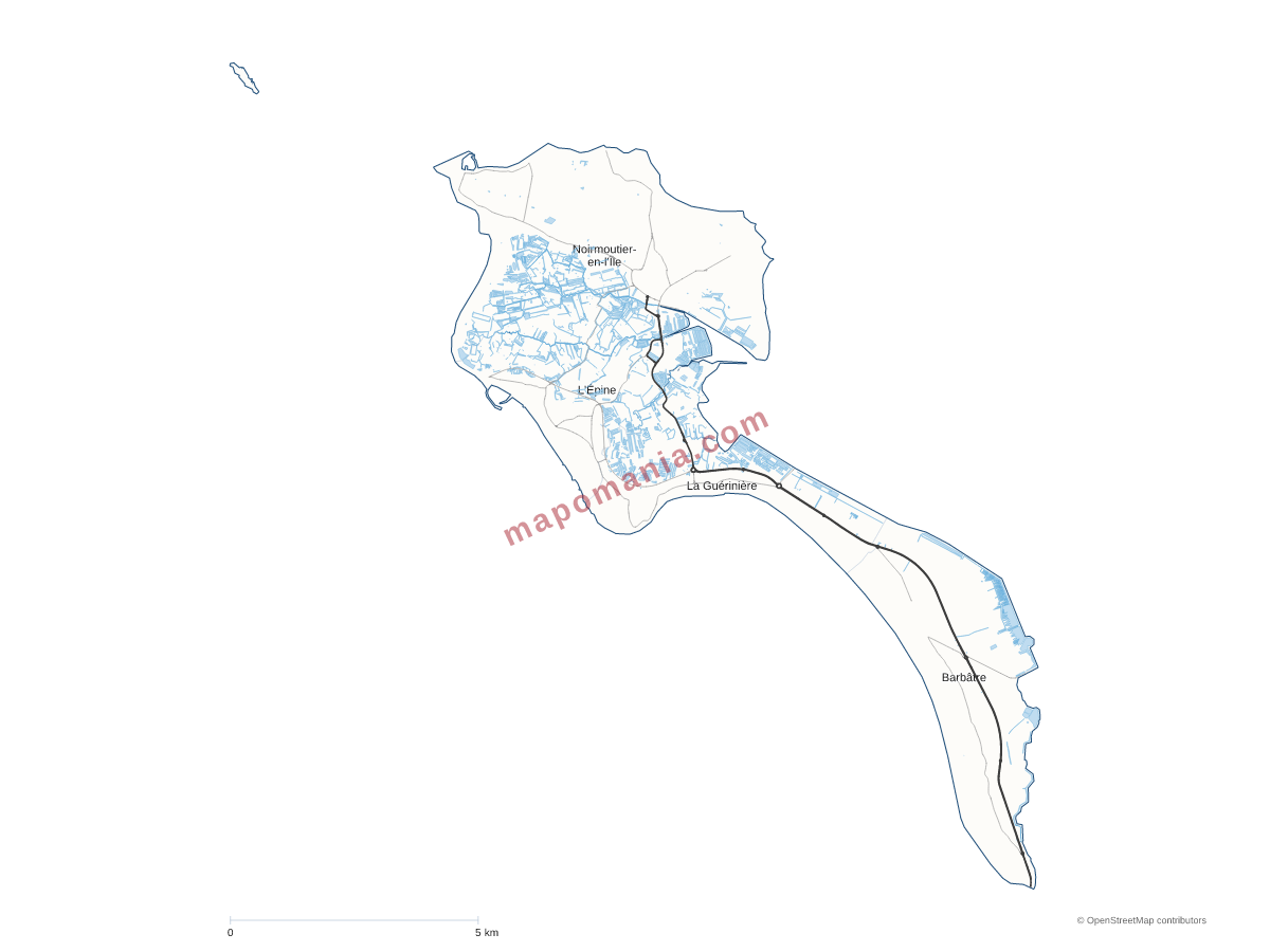 Carte de CC de l'Ile de Noirmoutier à personnaliser