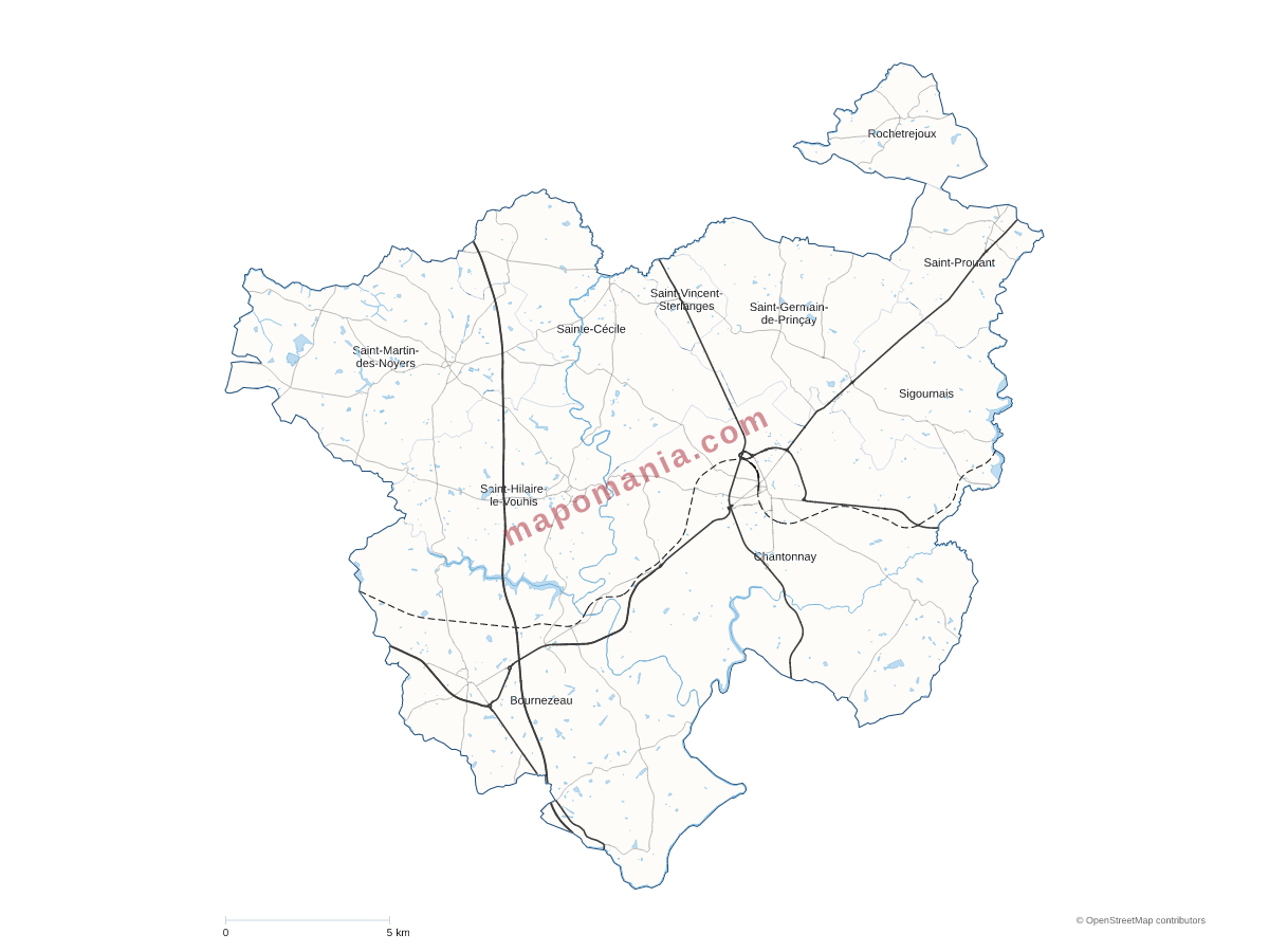 Carte de CC Pays de Chantonnay à personnaliser
