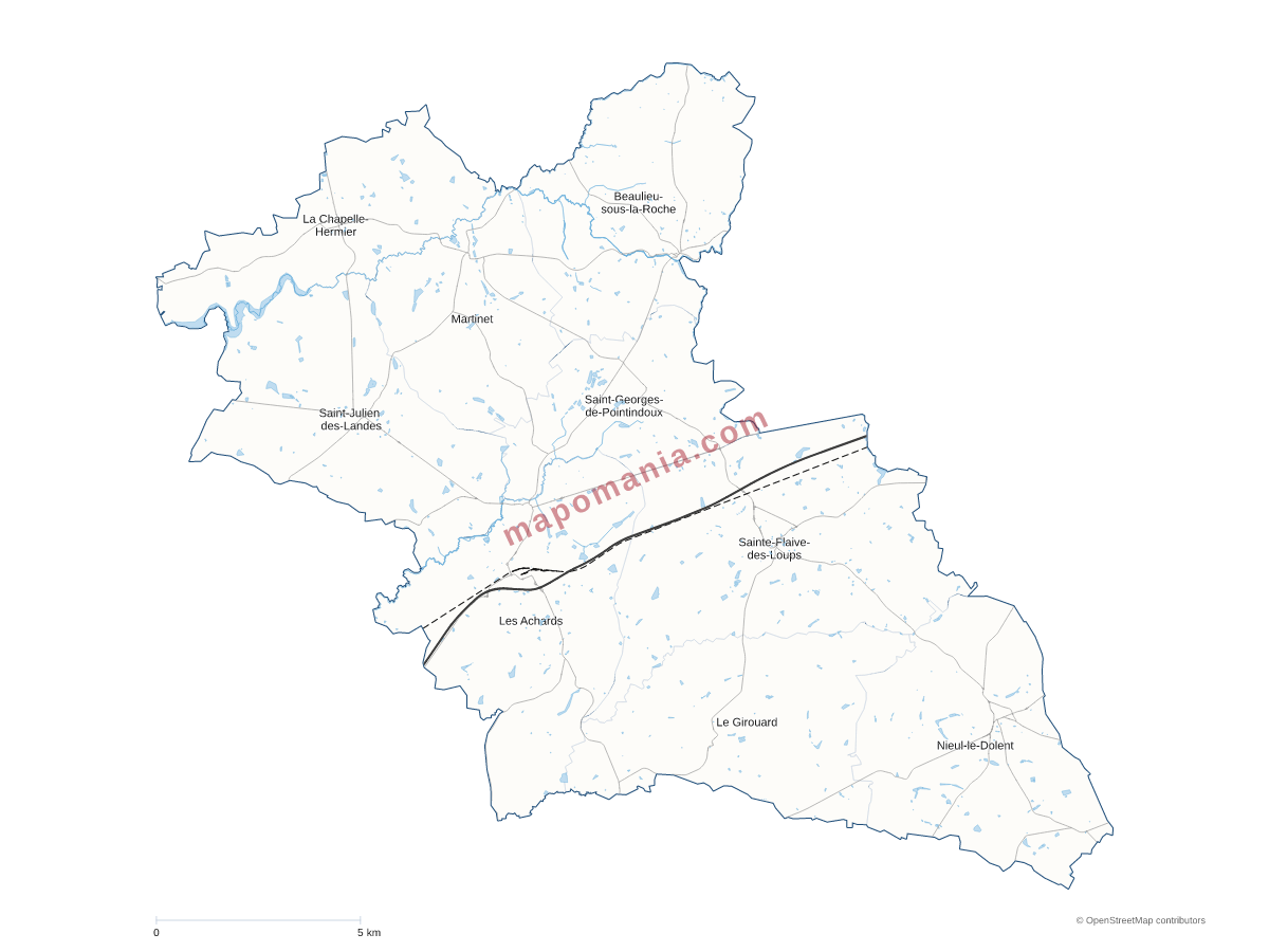 Carte de CC du Pays des Achards à personnaliser