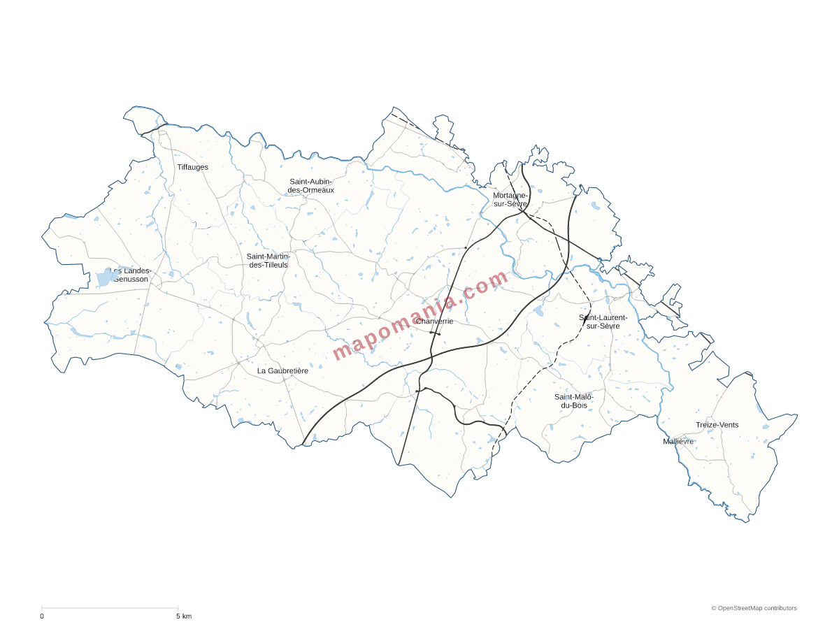 Carte de CC du Pays de Mortagne à personnaliser