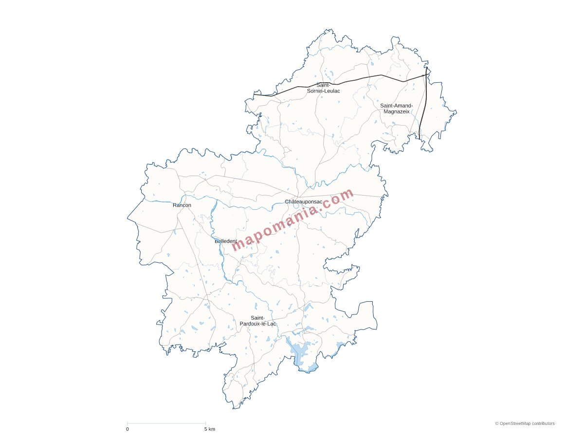 Carte de CC Gartempe - Saint Pardoux à personnaliser
