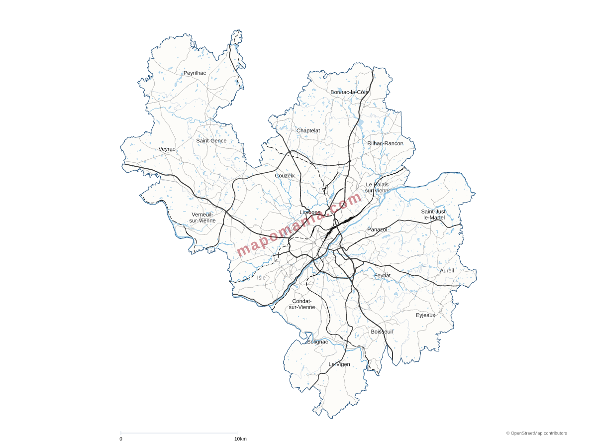 Carte de CU Limoges Métropole à personnaliser