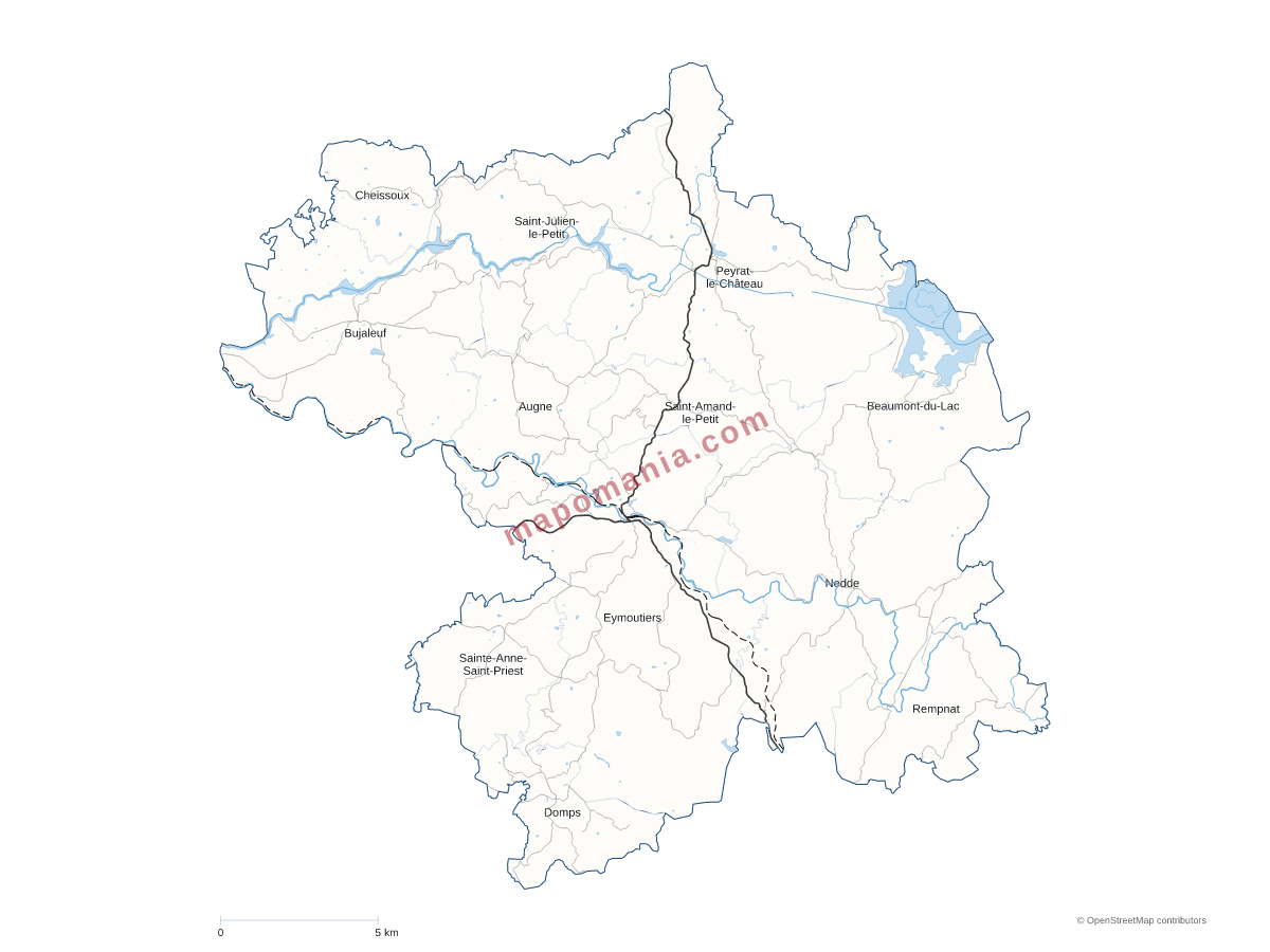 Carte de CC des Portes de Vassivière à personnaliser