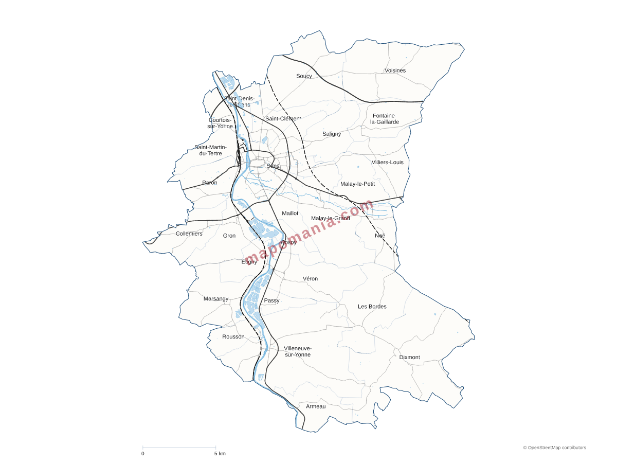Carte de CA du Grand Sénonais à personnaliser