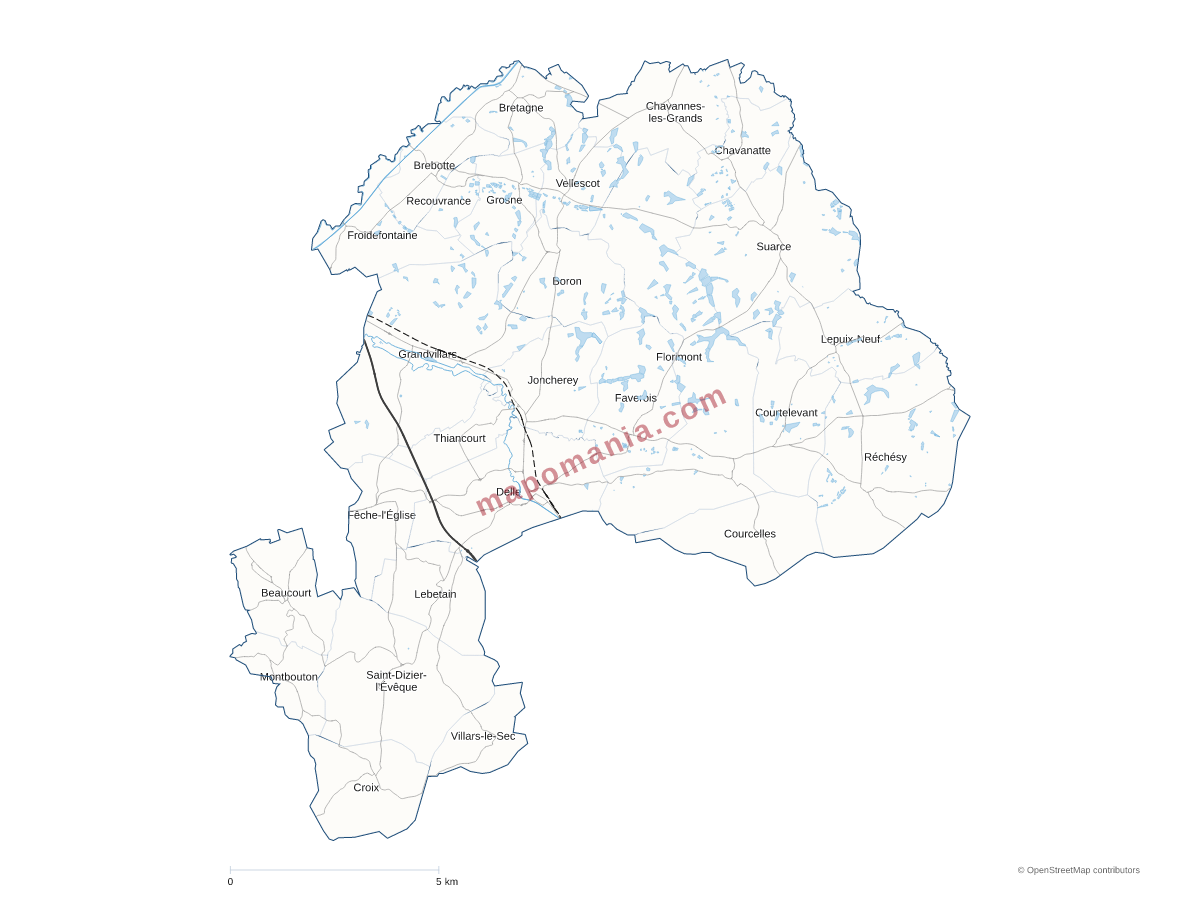Carte de CC du Sud Territoire à personnaliser