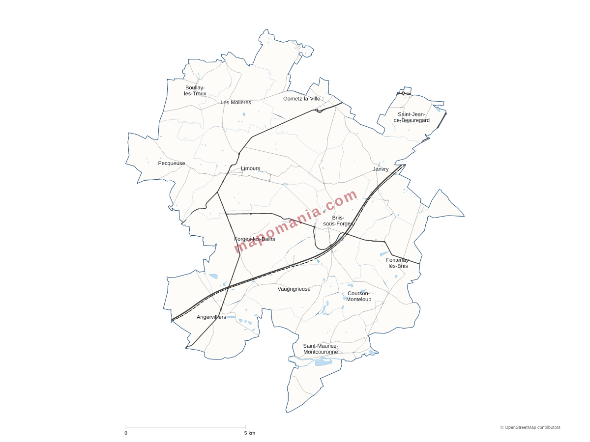 Carte de CC du Pays de Limours (CCPL) à personnaliser