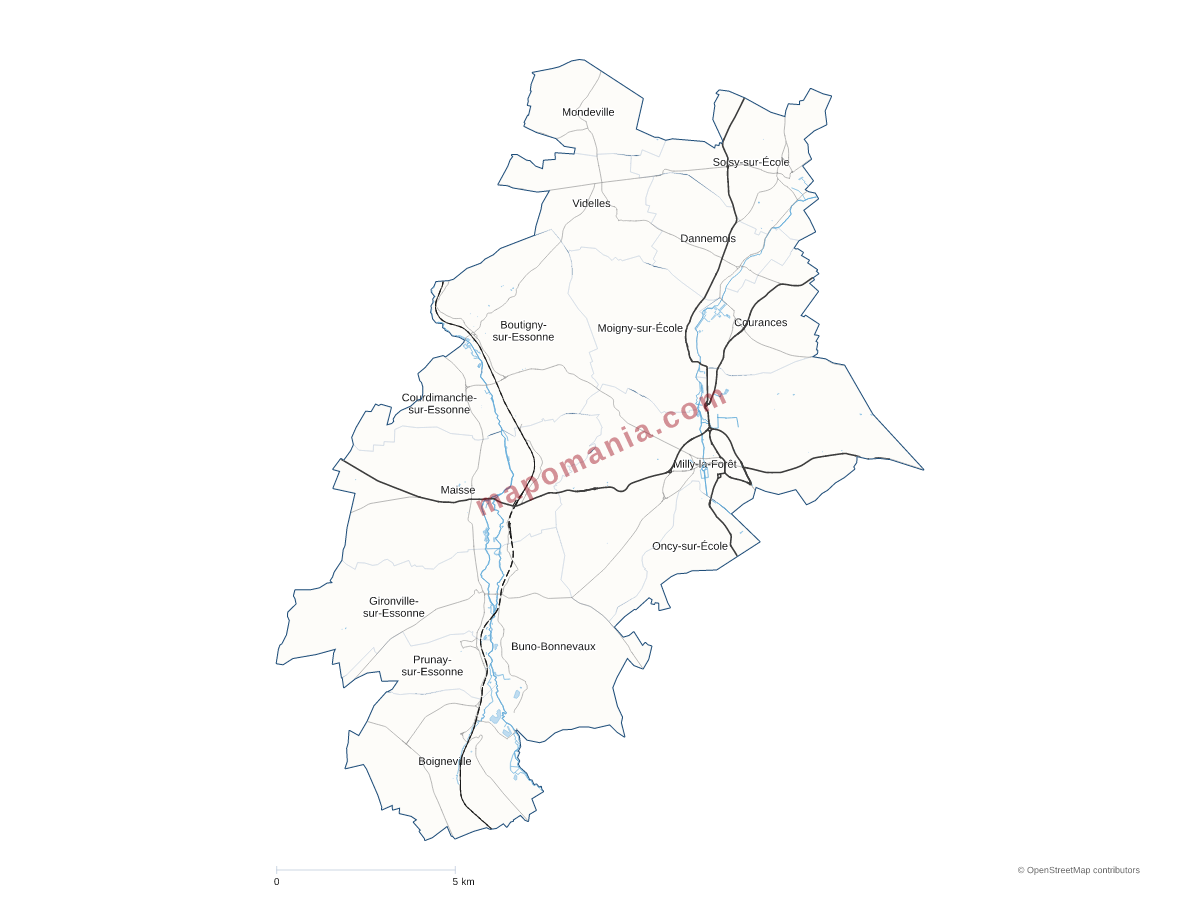 Carte de CC des 2 Vallées à personnaliser