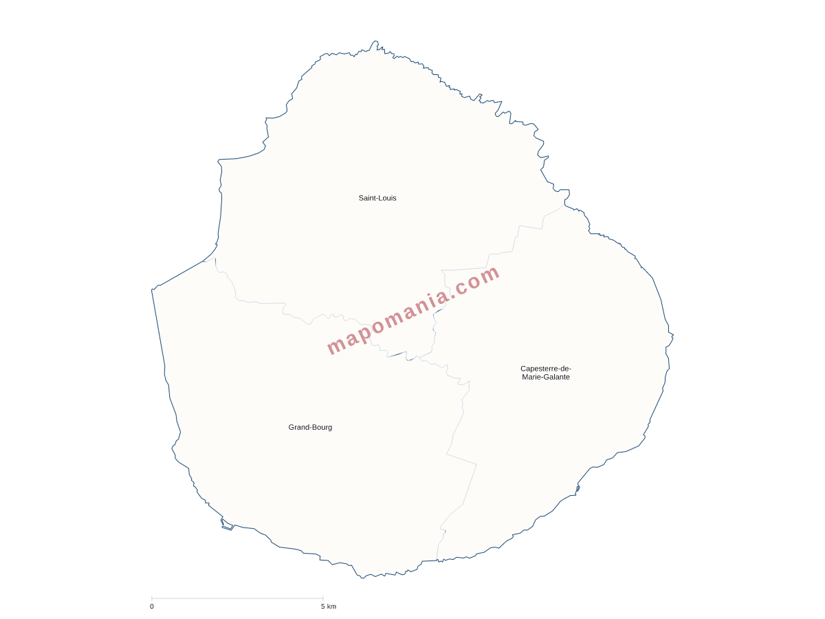 Carte de CC de Marie-Galante à personnaliser
