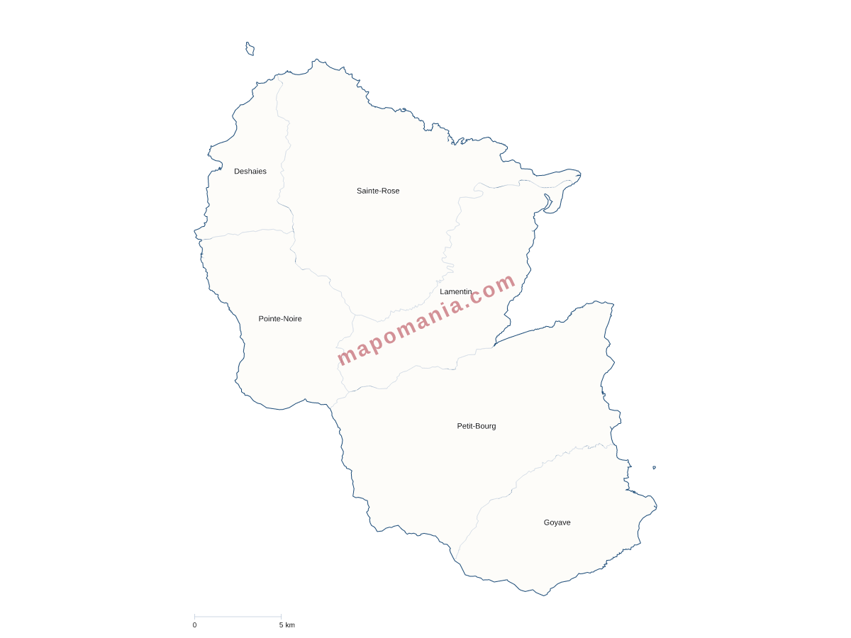 Carte de CA du Nord Basse-Terre à personnaliser