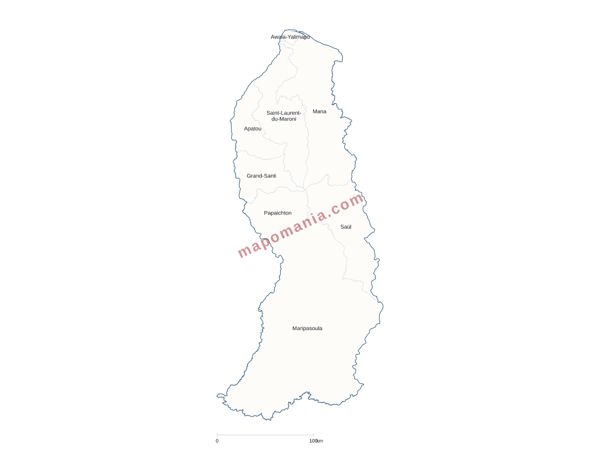 Carte de CC de l'Ouest Guyanais à personnaliser
