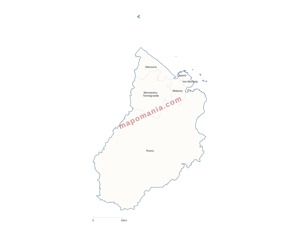 Carte de CA du Centre Littoral à personnaliser