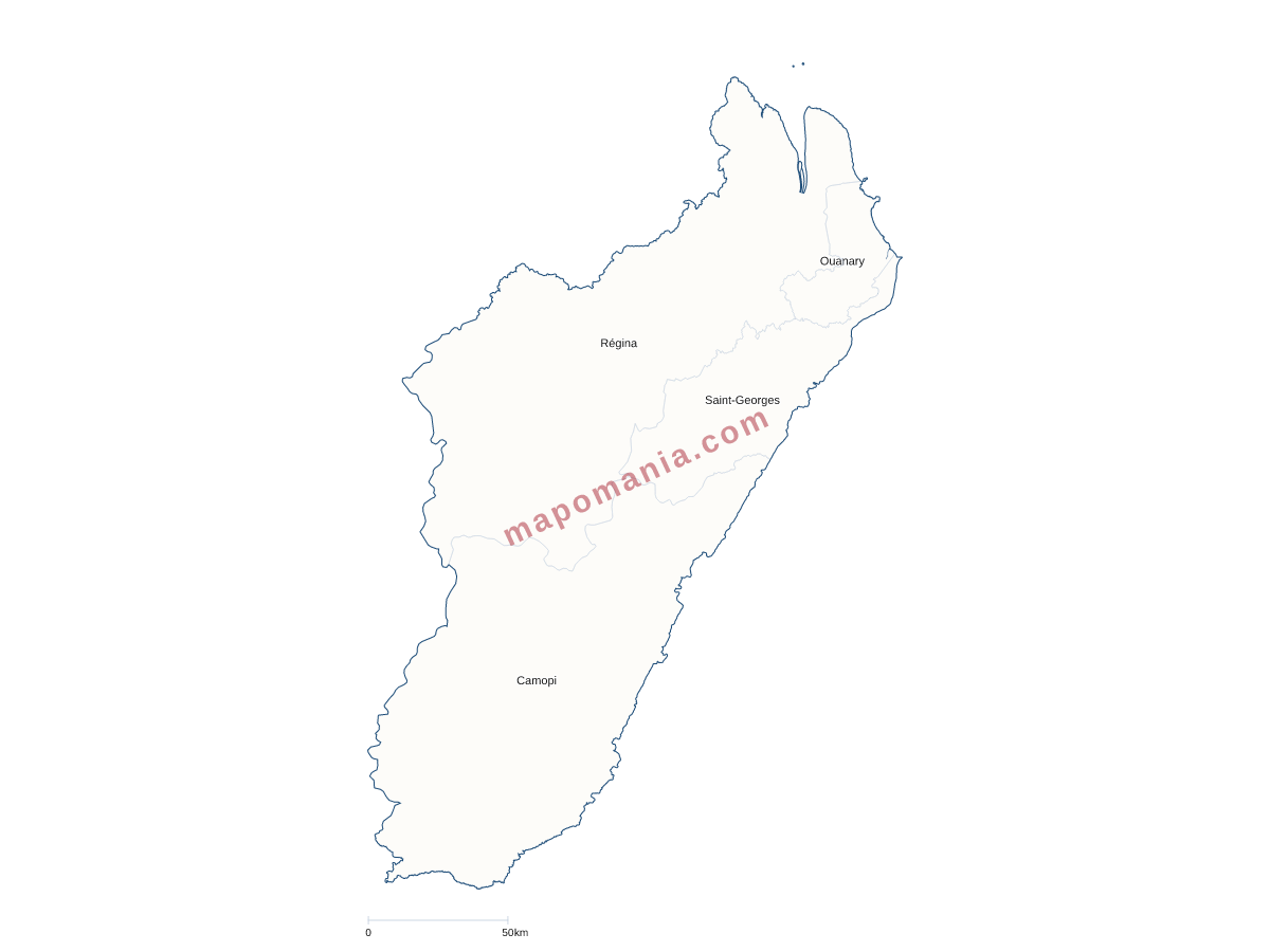 Carte de CC de l'Est Guyanais à personnaliser